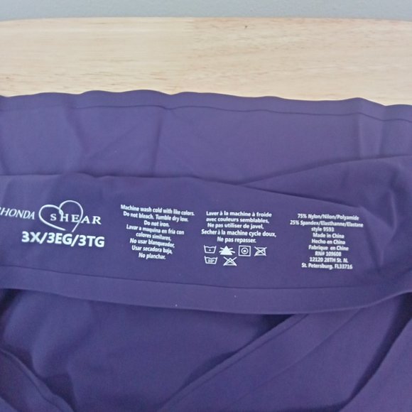 Rhonda Shear Back body Tank Grape, Size 3X, - Picture 3 of 6